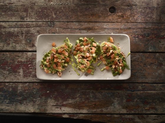 Grillet hjertesalat med røkelaks fra Sotra Sjømat